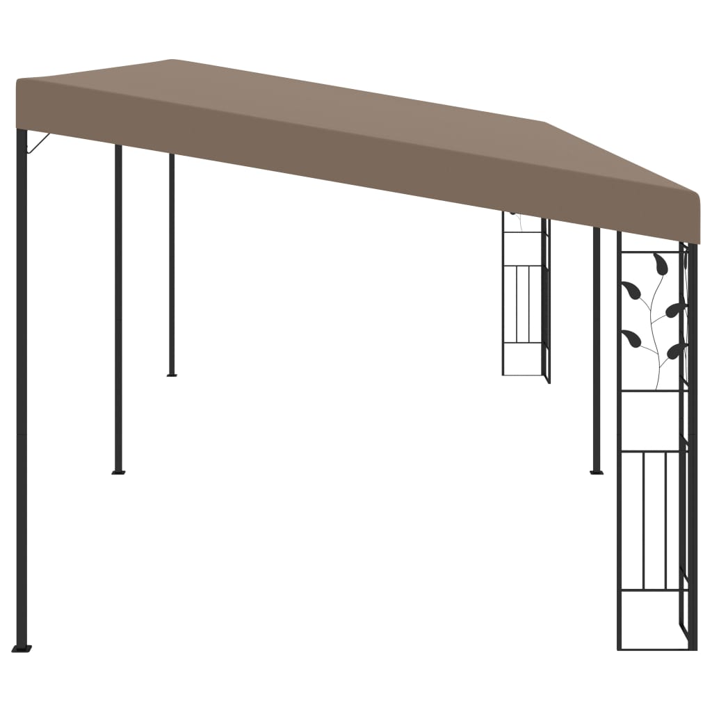 Pavilion montat de perete, gri taupe, 6 x 3 x 2,5 m GartenMobel Dekor