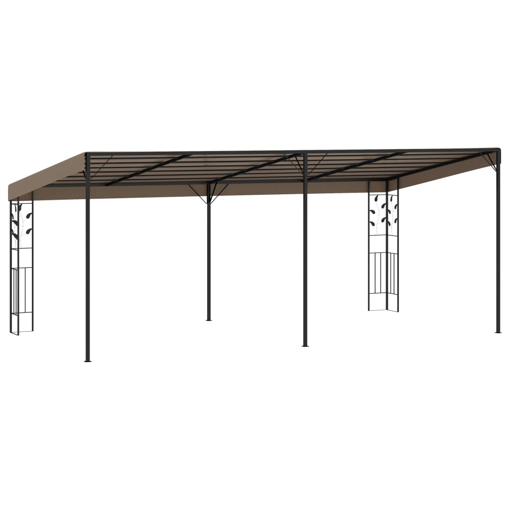 Pavilion montat de perete, gri taupe, 6 x 3 x 2,5 m GartenMobel Dekor