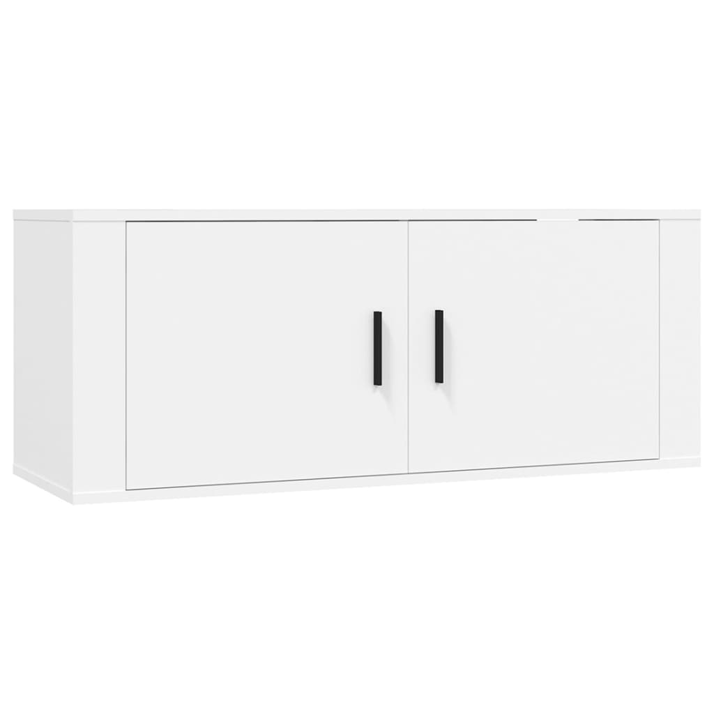Set comodă TV, 3 piese, alb, lemn prelucrat GartenMobel Dekor