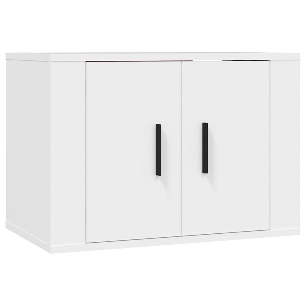Set dulap TV, 5 piese, alb, lemn prelucrat GartenMobel Dekor