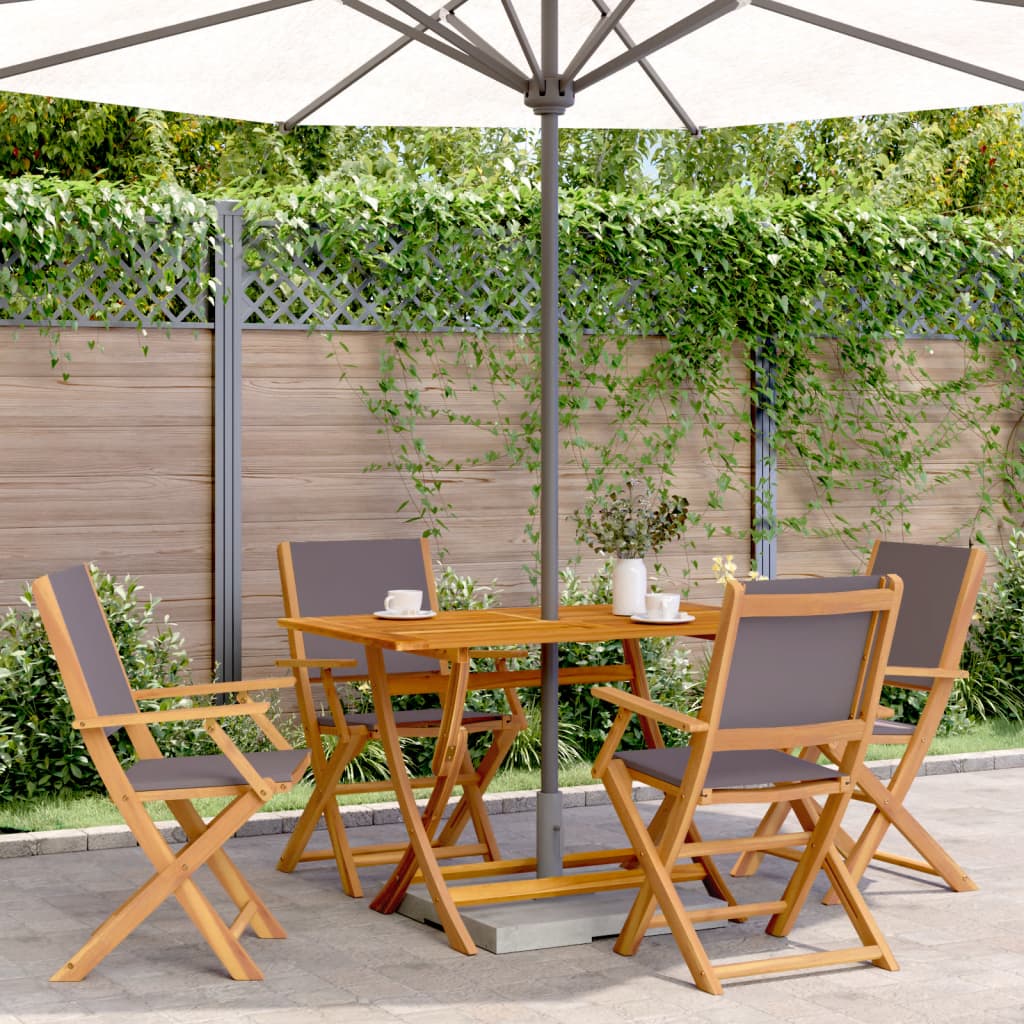 Set mobilier de grădină 5 piese textil antracit/lemn masiv GartenMobel Dekor