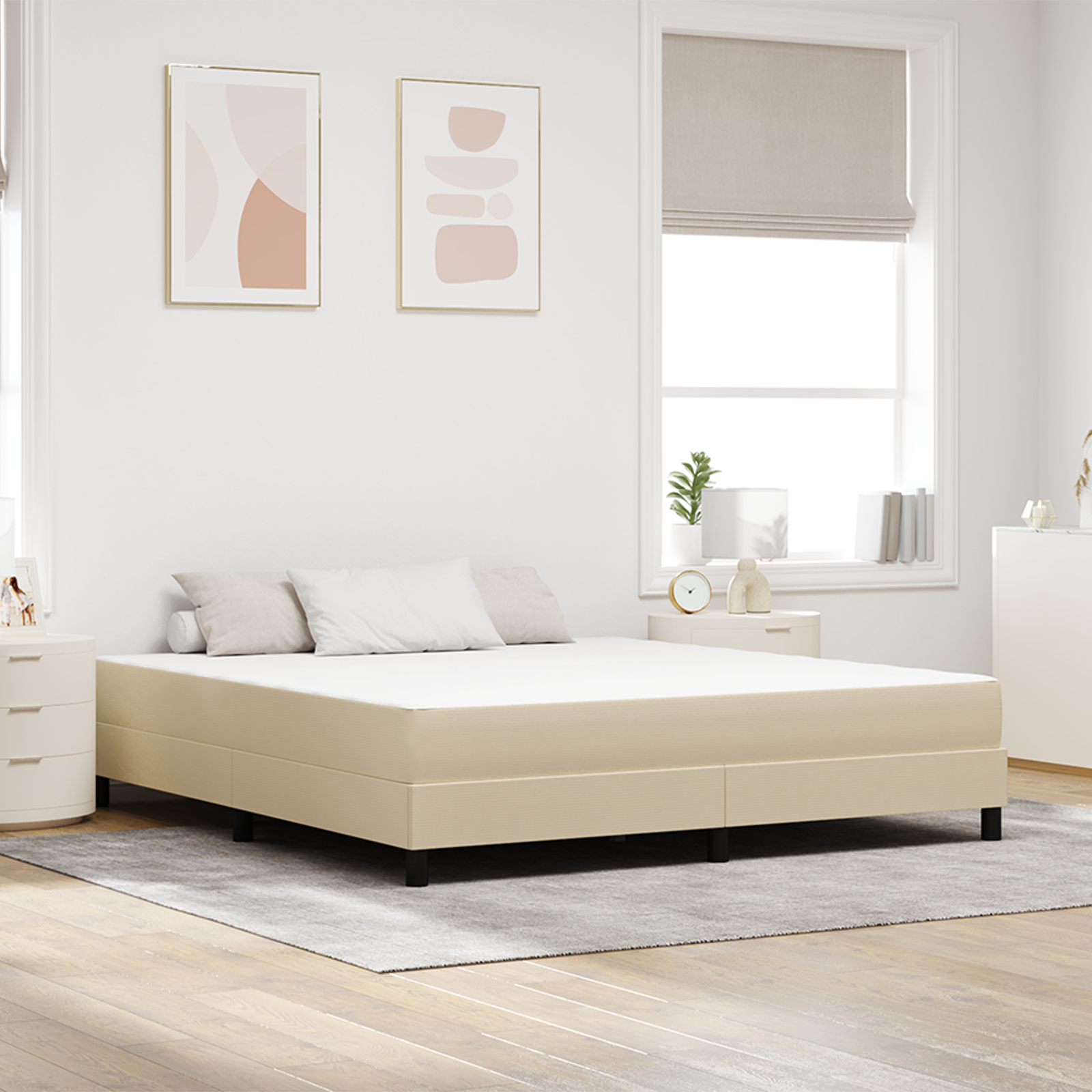 Saltea cu arcuri Pocket  Verde deschis și Gri, Medie, 180x200x20 cm, Fabricată GartenMobel Dekor