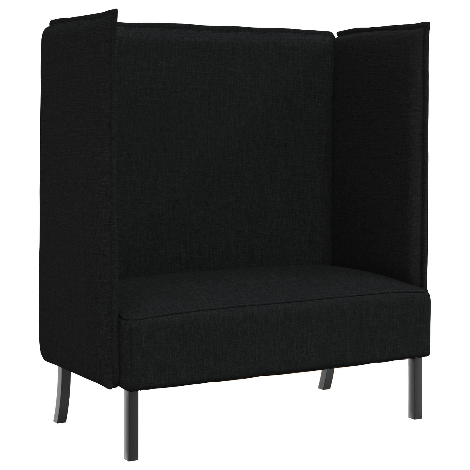 Canapea cu spătar înalt Neagră 109x56x121 cm Textil GartenMobel Dekor