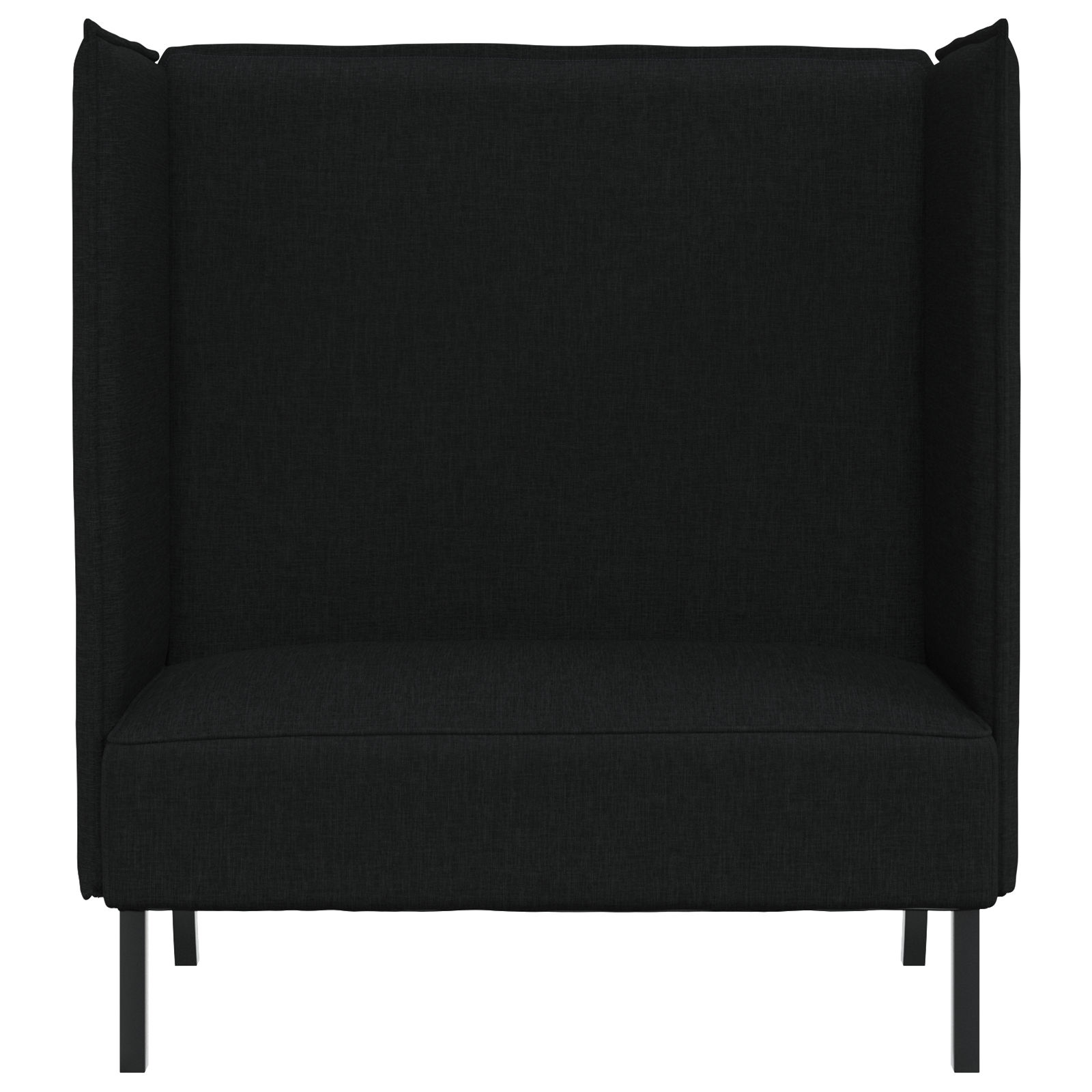Canapea cu spătar înalt Neagră 109x56x121 cm Textil GartenMobel Dekor