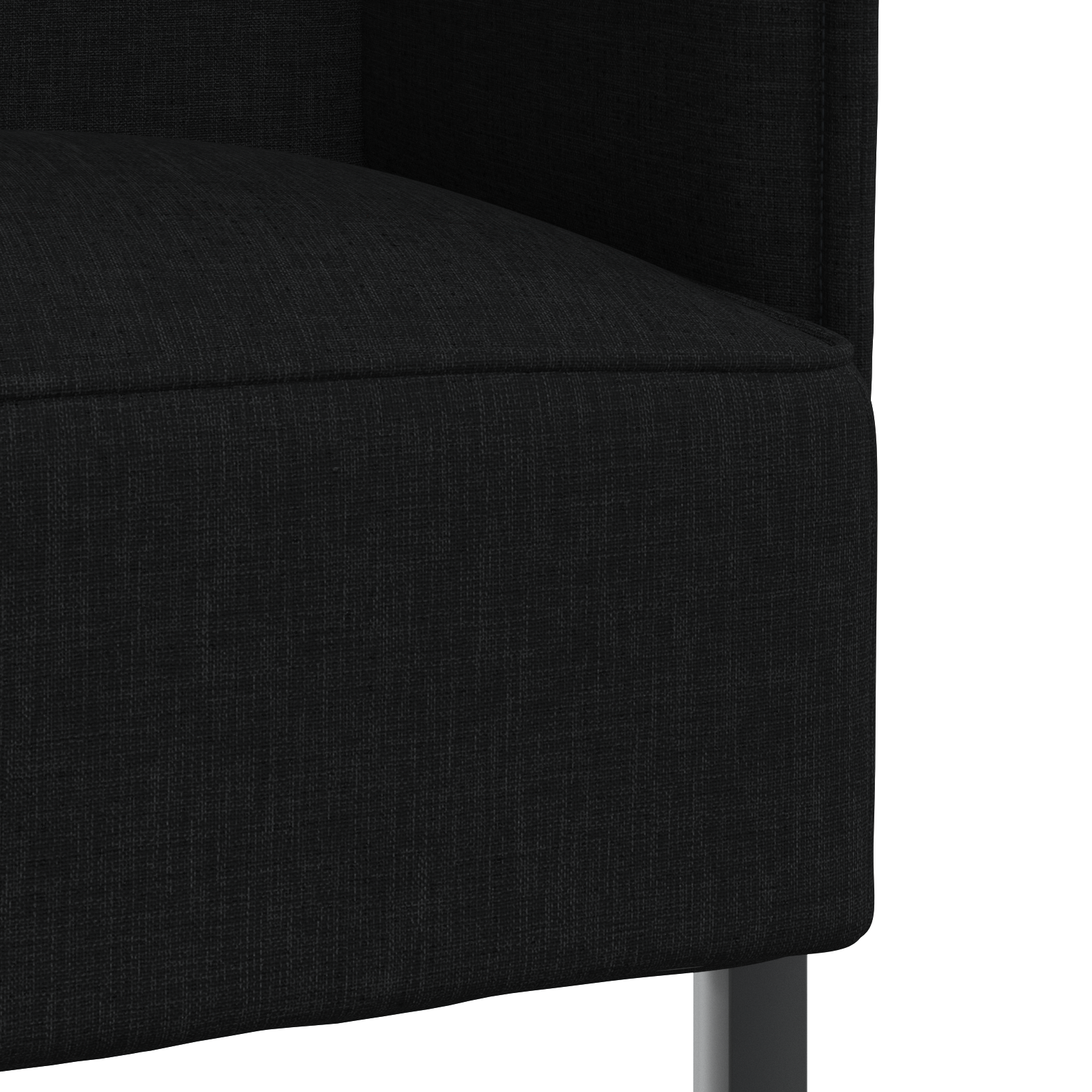 Canapea cu spătar înalt Neagră 109x56x121 cm Textil GartenMobel Dekor