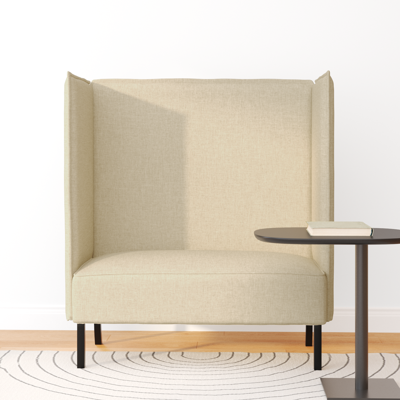 Canapea înaltă Crem 109x56x121 cm Textil GartenMobel Dekor