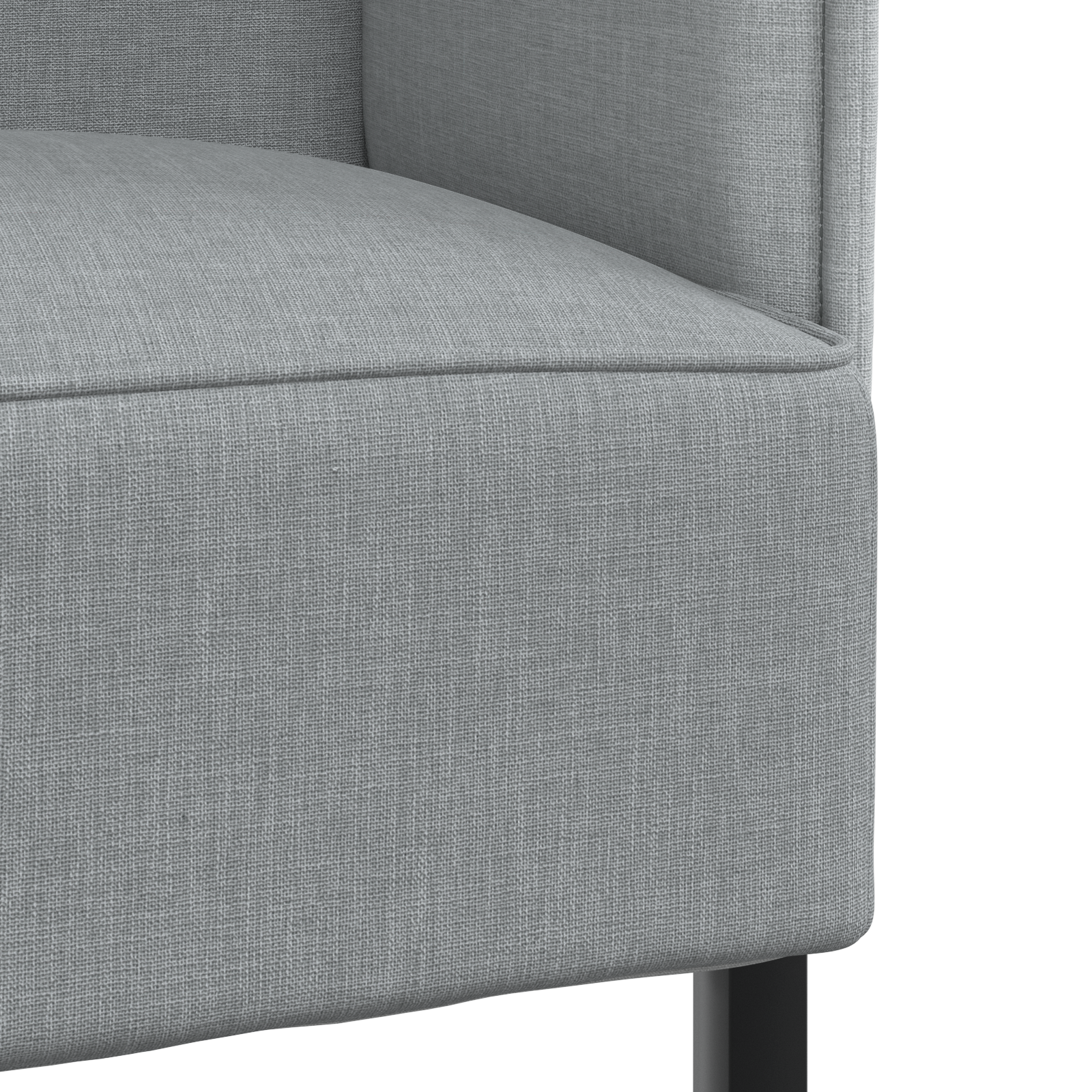 Canapea înaltă gri deschis 109x56x121 cm din material textil GartenMobel Dekor