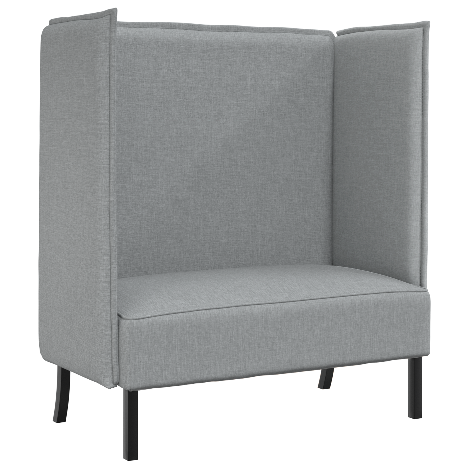 Canapea înaltă gri deschis 109x56x121 cm din material textil GartenMobel Dekor