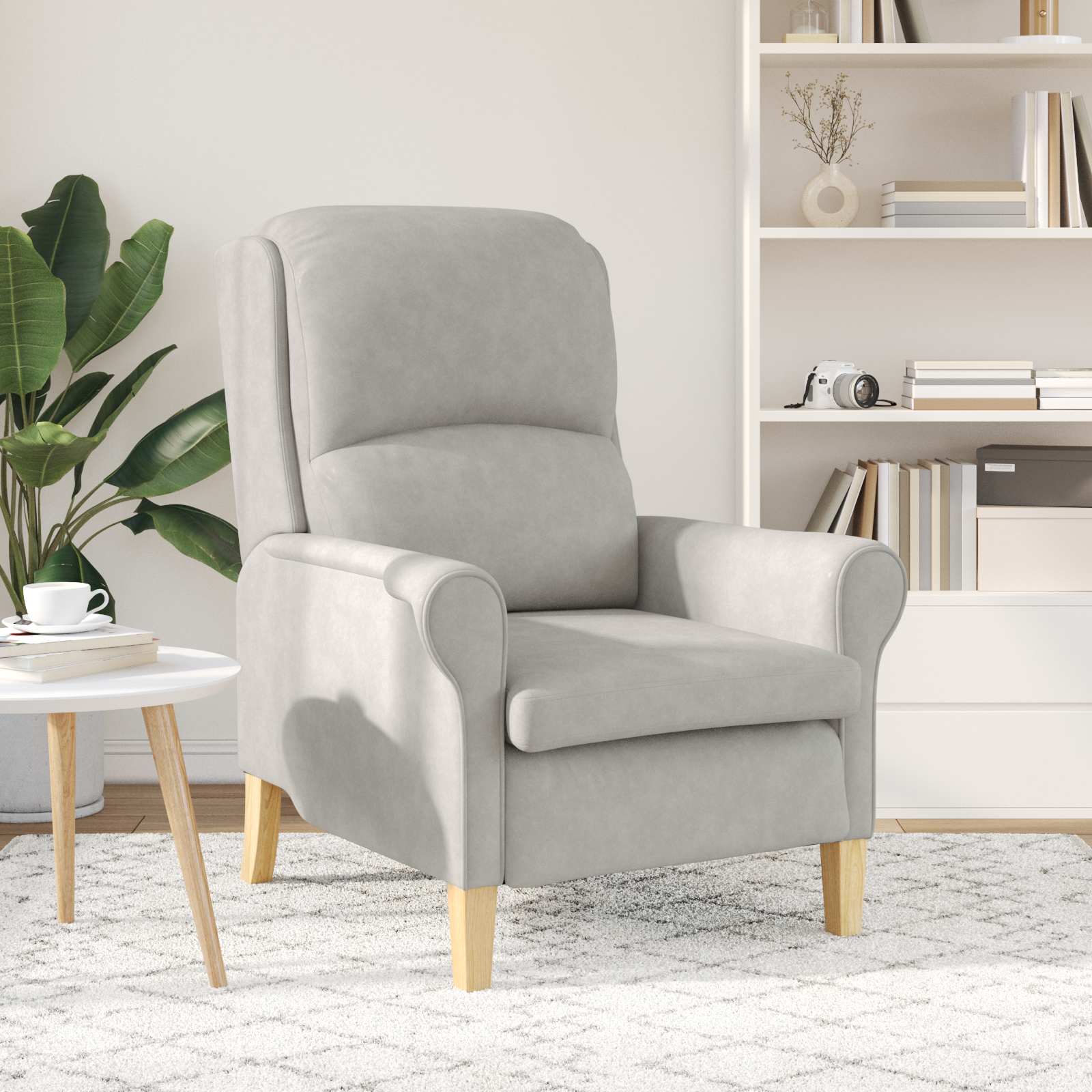 Fotoliu Gri Deschis Gri deschis Țesătură Standard Ergonomic GartenMobel Dekor