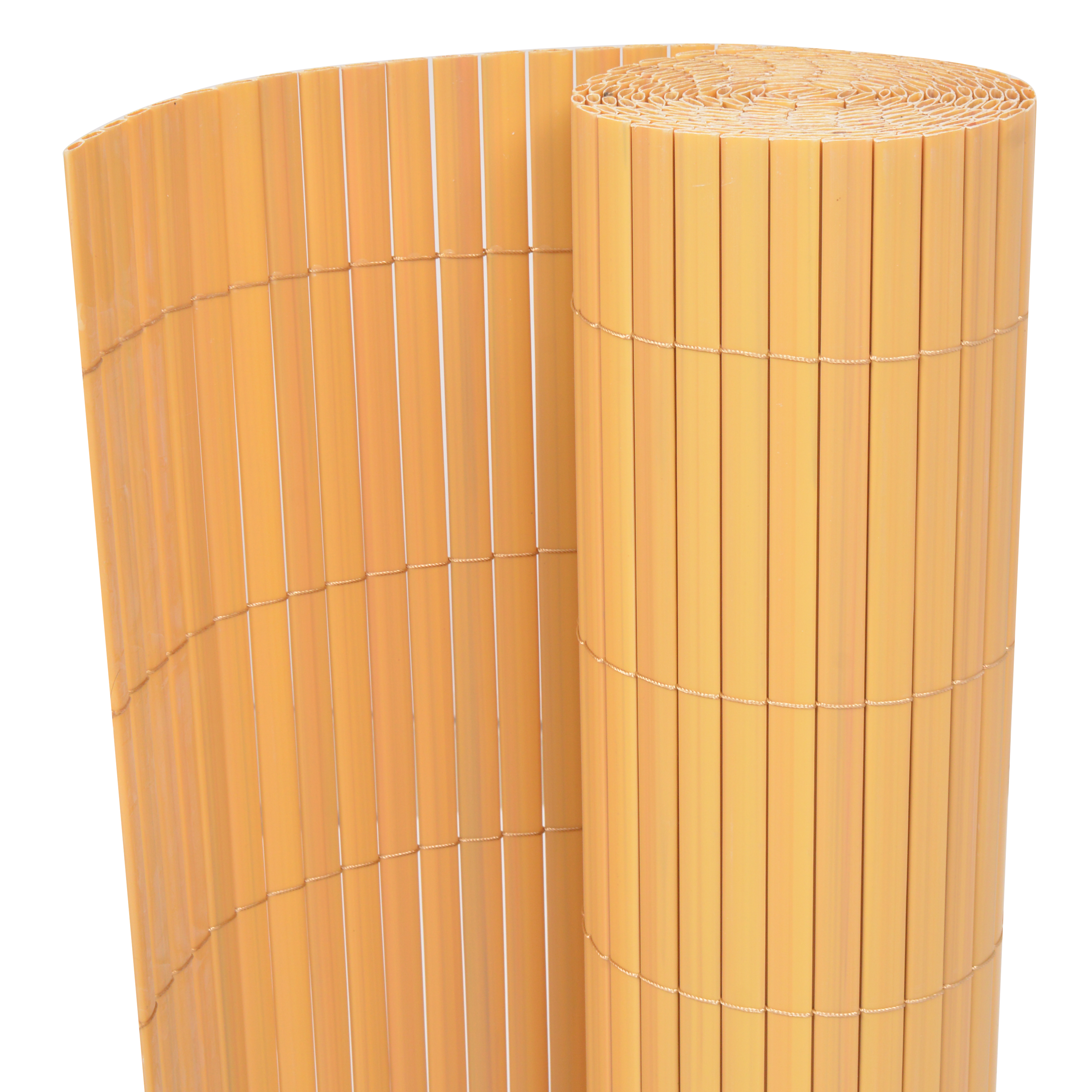 Gard de grădină de două fețe PVC 150x500 cm Galben GartenMobel Dekor