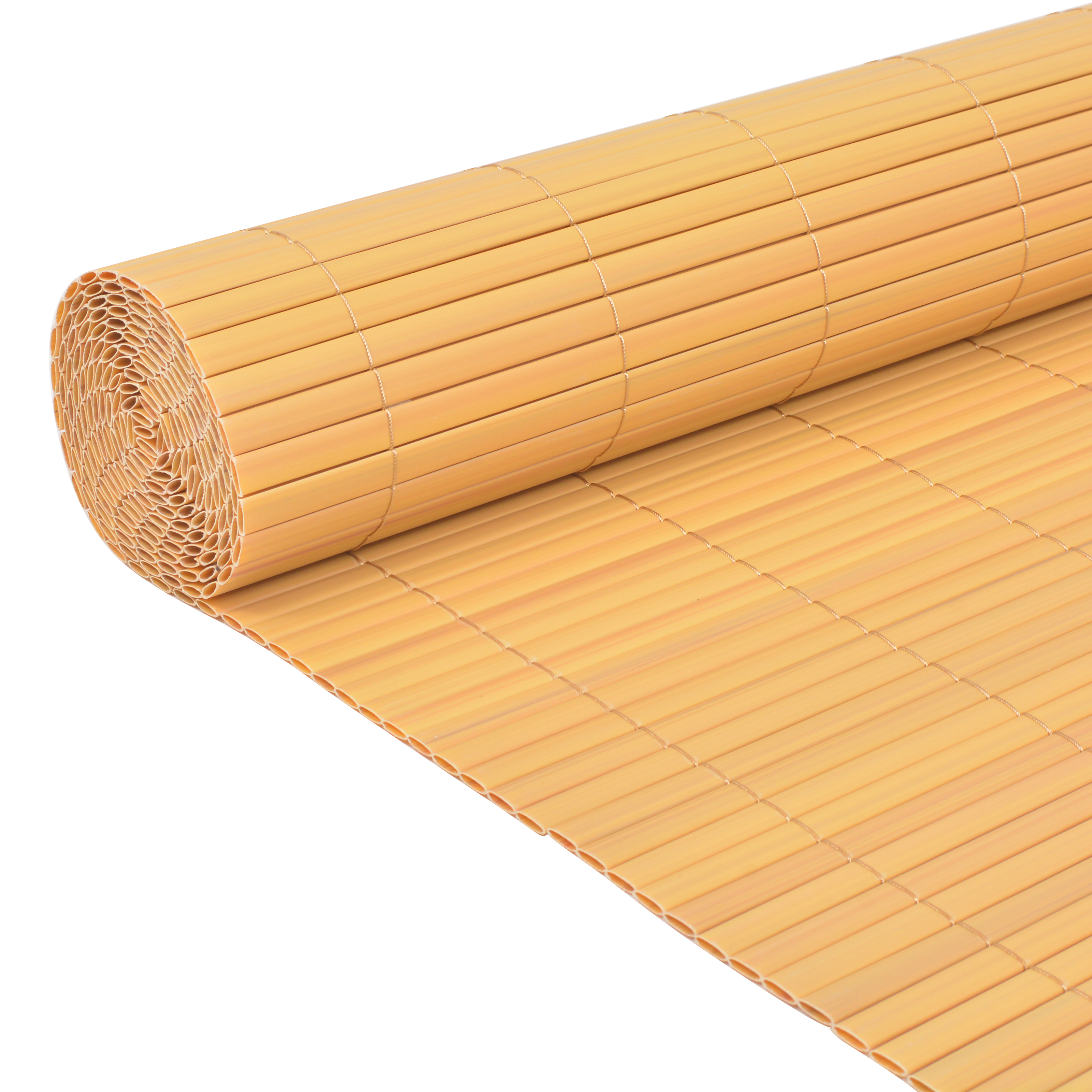Gard de grădină de două fețe PVC 150x500 cm Galben GartenMobel Dekor