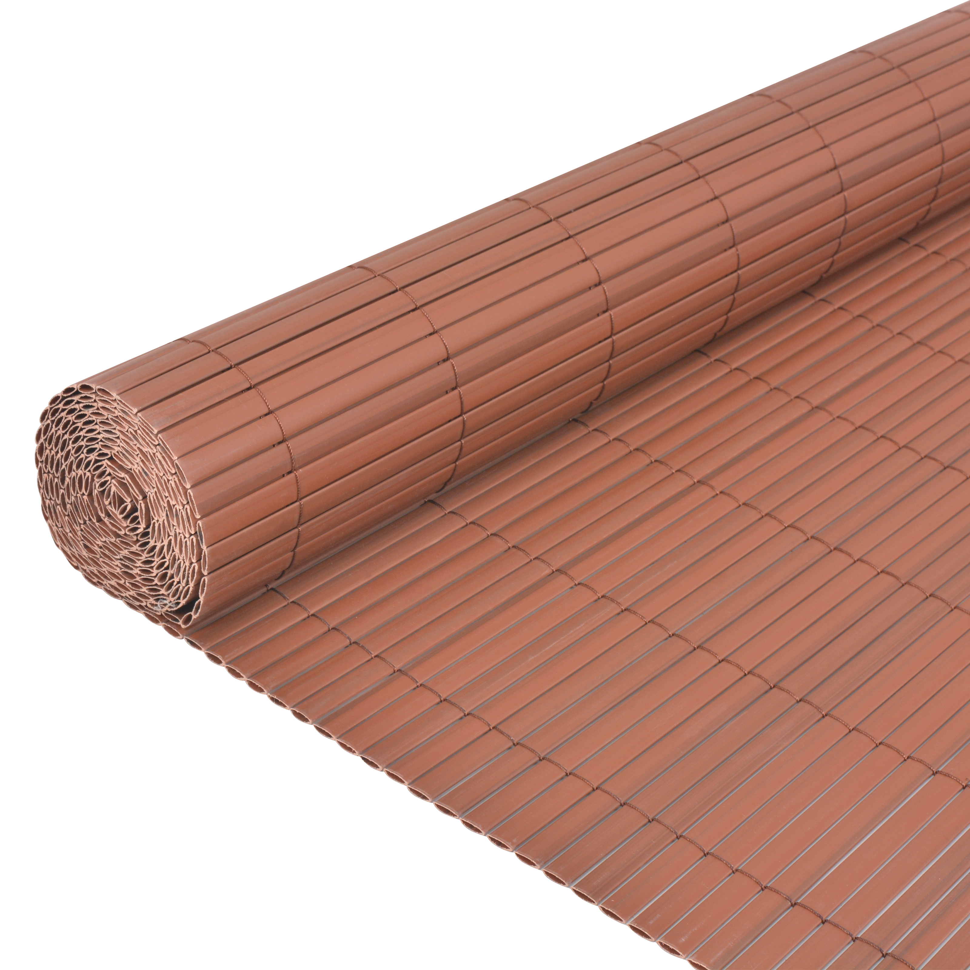 Gard de grădină dublu față maro 1.5x3 m PVC GartenMobel Dekor