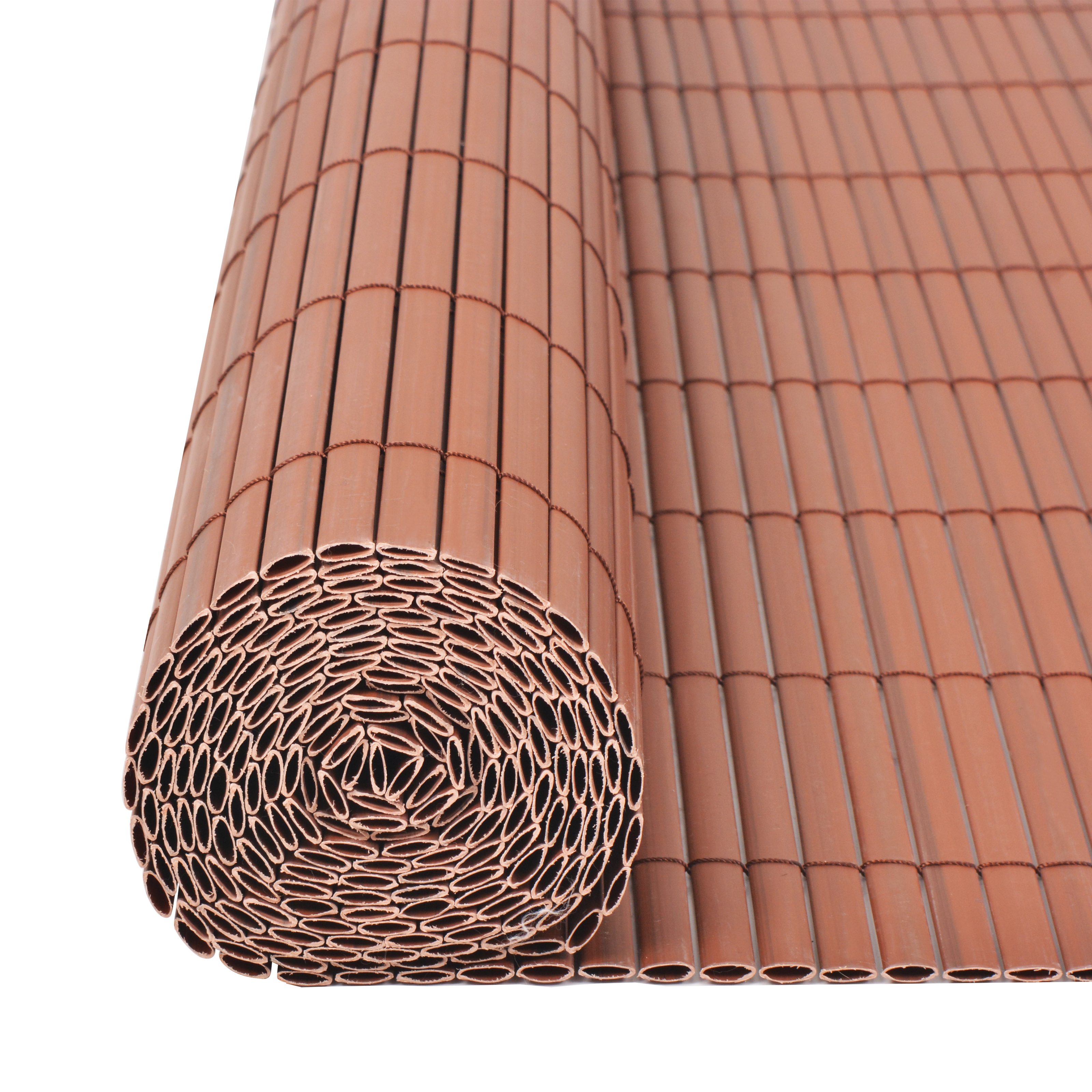 Gard de grădină dublu față maro 1.5x3 m PVC GartenMobel Dekor