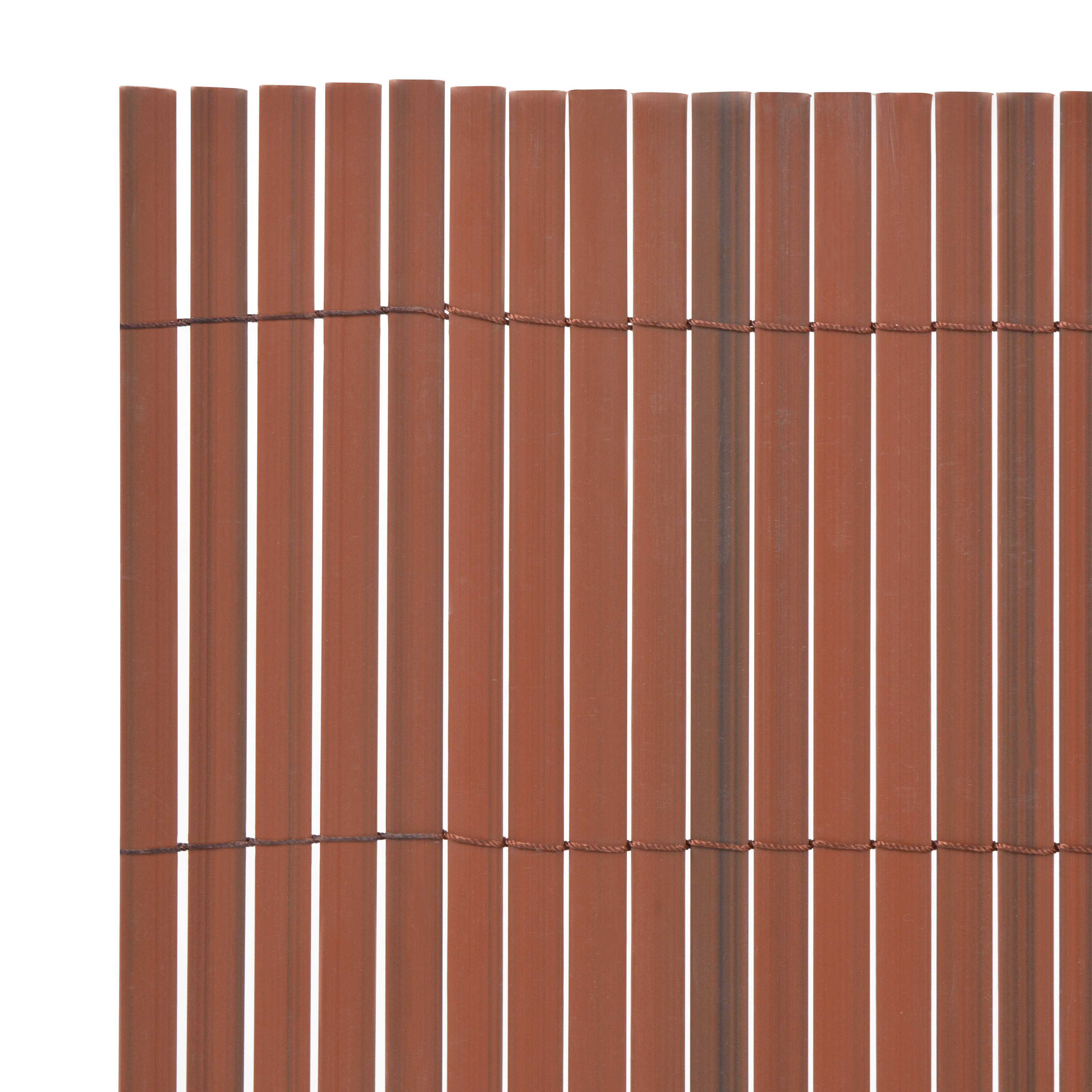 Gard de grădină dublu față maro 1.5x3 m PVC GartenMobel Dekor