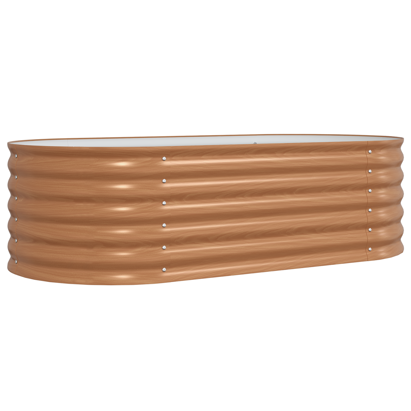 Grădină Ridicată Maro cu Aspect de Lemn 160x80x44 cm din Oțel GartenMobel Dekor
