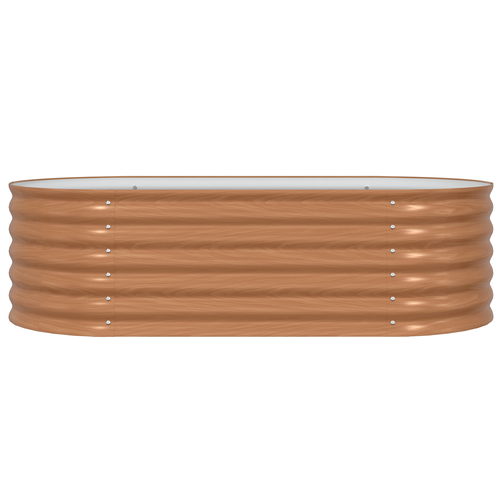 Grădină Ridicată Maro cu Aspect de Lemn 160x80x44 cm din Oțel GartenMobel Dekor