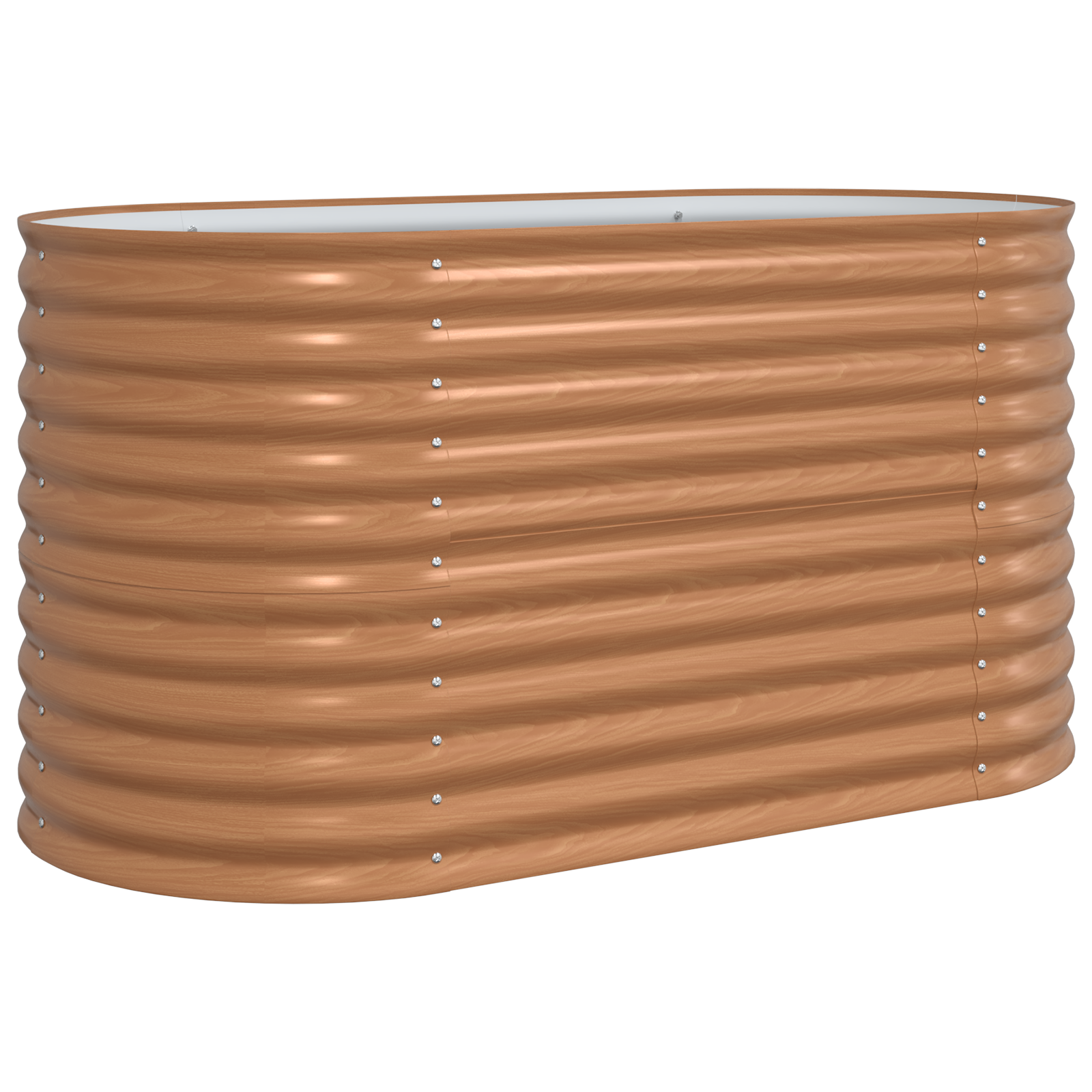 Nisip de grădină ridicat maro cu aspect de lemn 160x80x81 cm din oțel GartenMobel Dekor