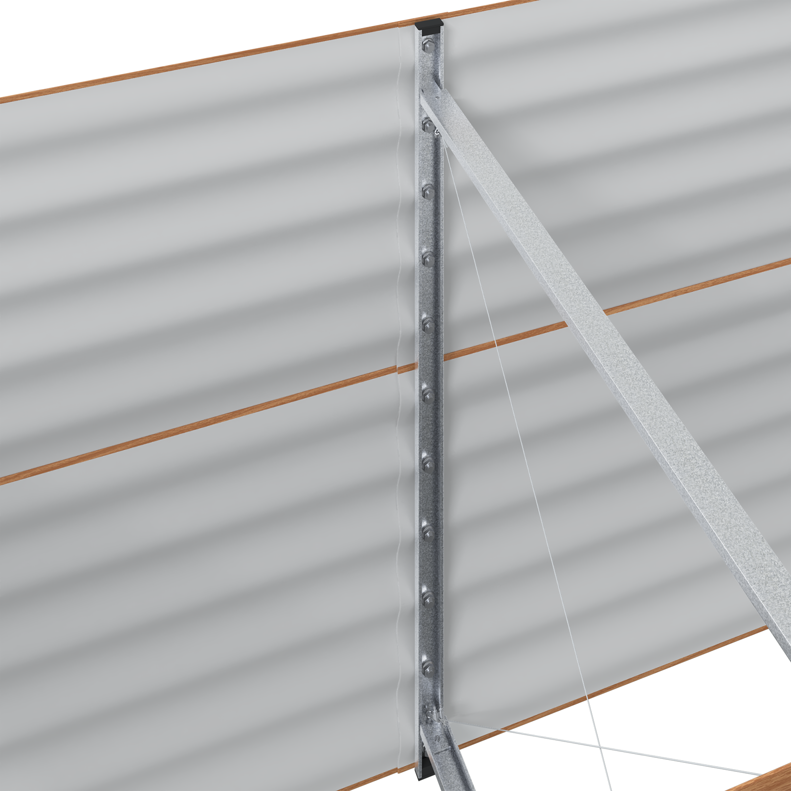 Pat Ridicat Ghiveci Efect De Lemn Metal 320 X 80 X 81 cm Durabil GartenMobel Dekor