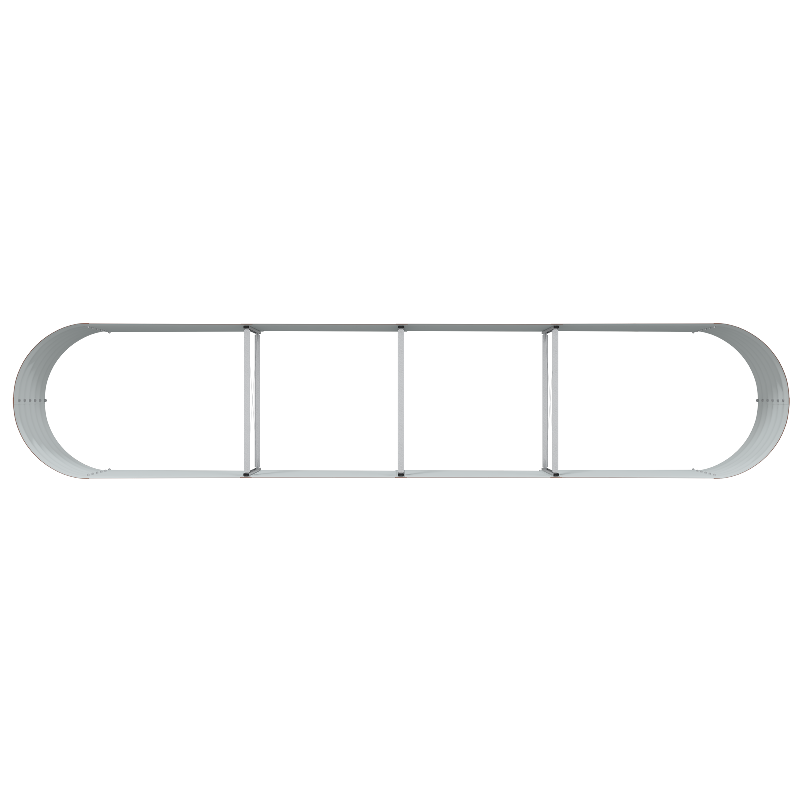Pat Ridicat pentru Grădină Maro cu Aspect de Lemn 400x80x44 cm Metal GartenMobel Dekor