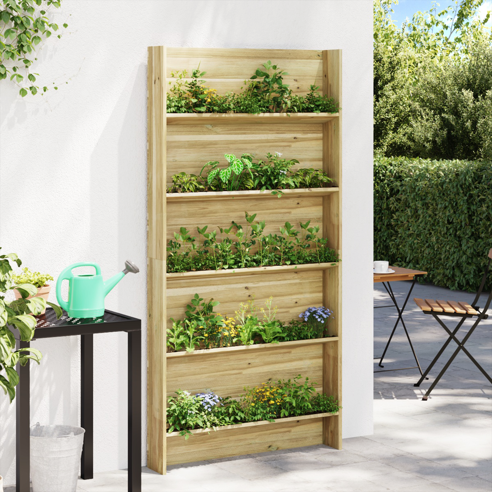 Suport pentru plante de grădină cu 5 niveluri 90x15x180 cm Lemn impregnate de pin GartenMobel Dekor