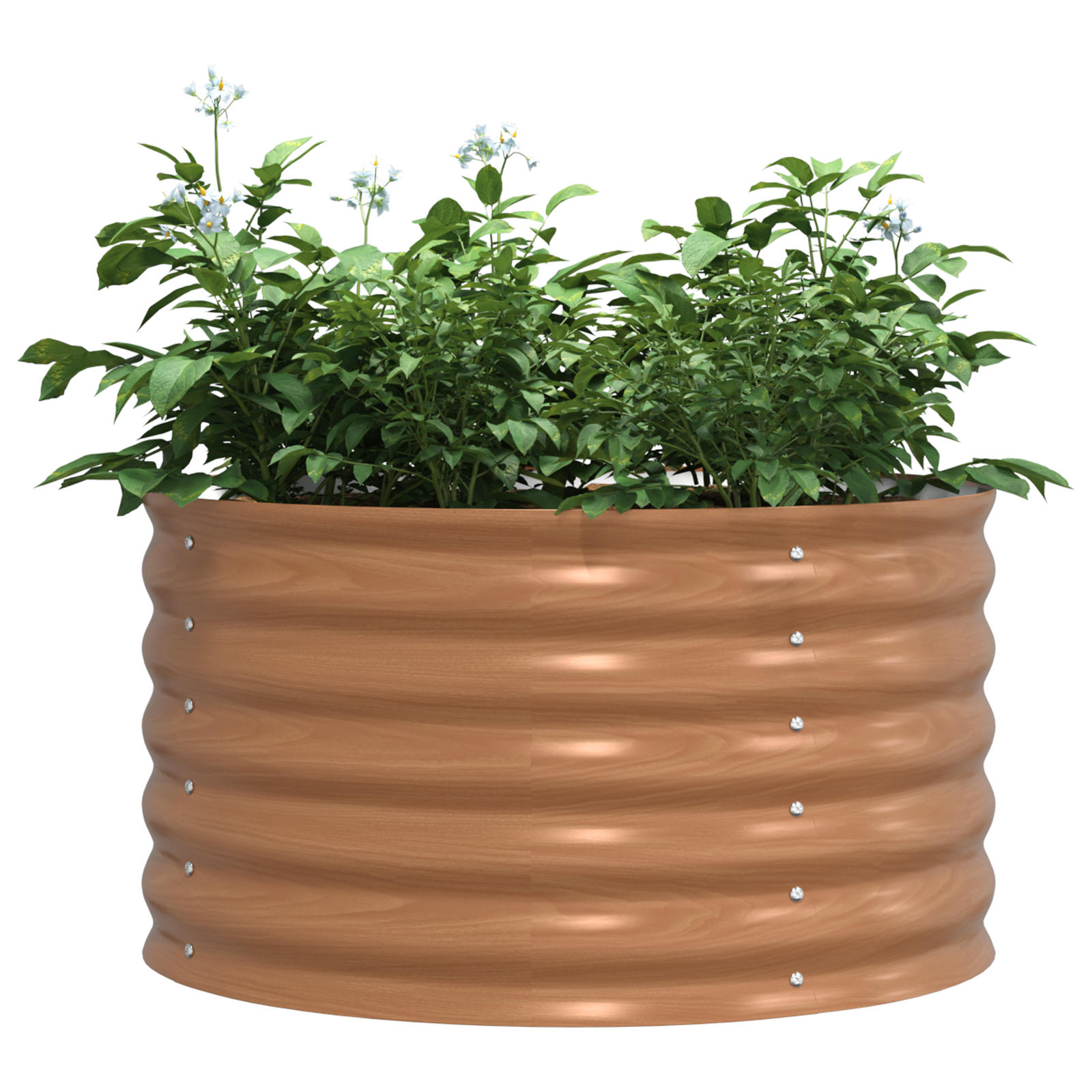 Teren Ridicat pentru Grădină Maro cu Aspect De Lemn 80x80x44 cm Oțel GartenMobel Dekor