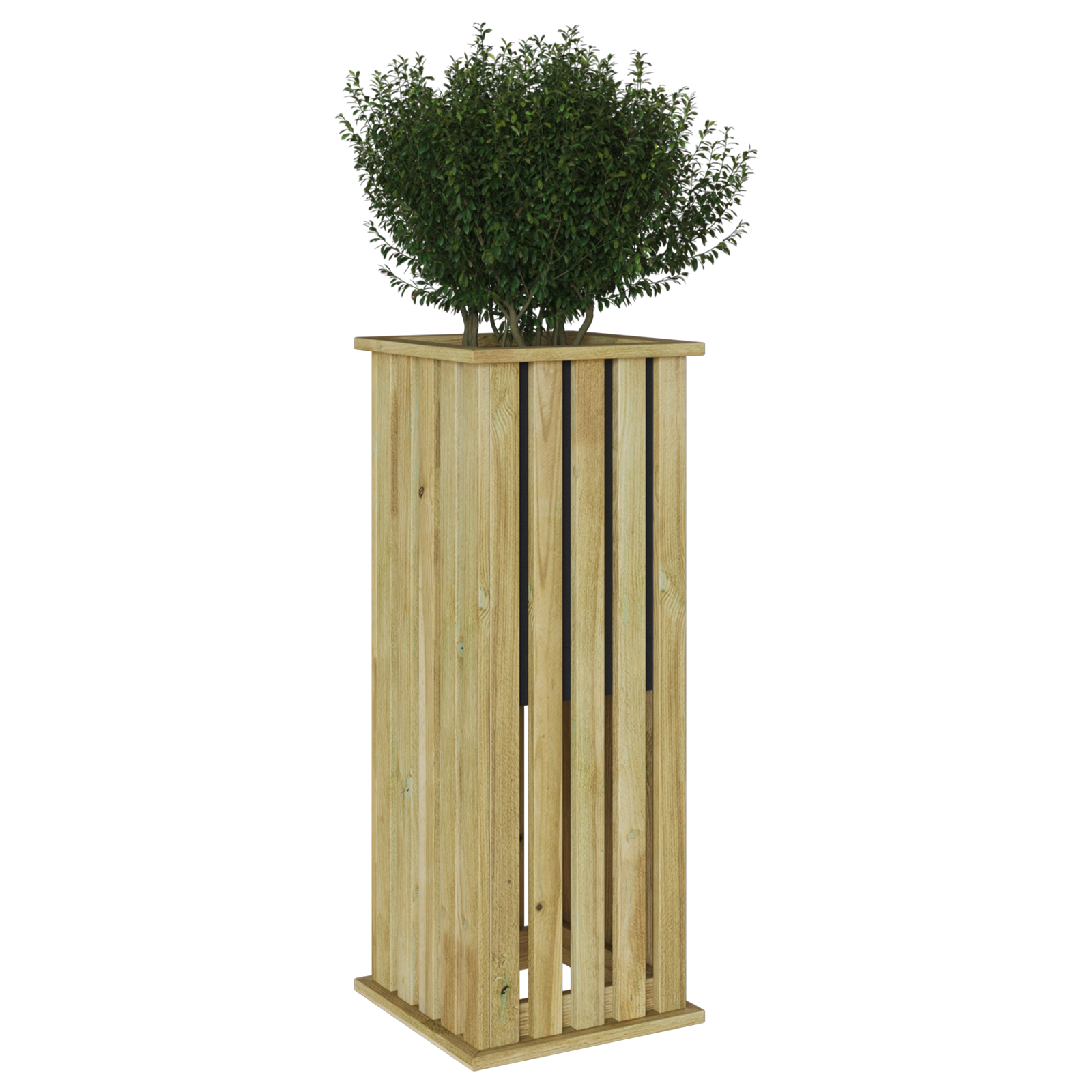 Vaza grădină cu dimensiunile 33x33x85 cm din lemn de pin impregnat GartenMobel Dekor