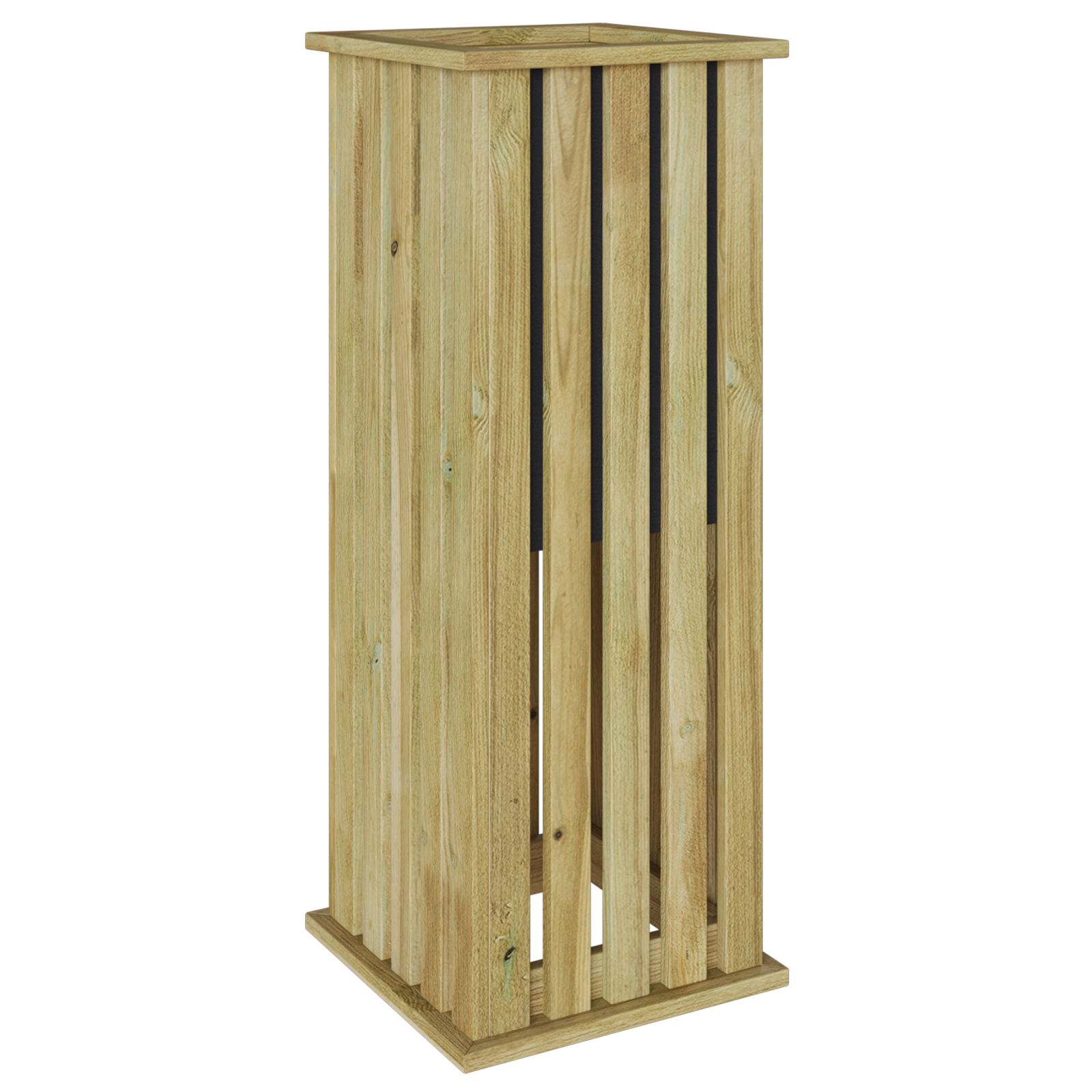Vaza grădină cu dimensiunile 33x33x85 cm din lemn de pin impregnat GartenMobel Dekor