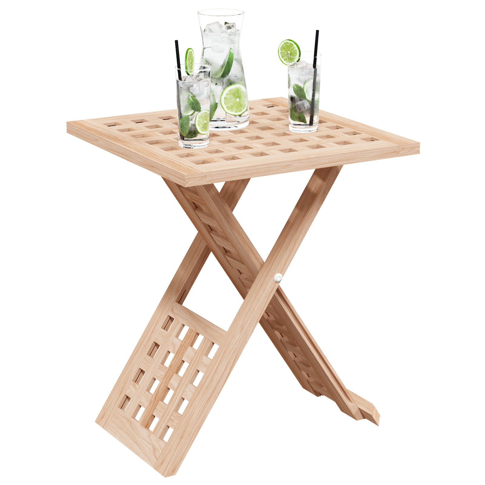 Masă de cafea pliabilă 33x33x40,5 cm din lemn solid nuc GartenMobel Dekor
