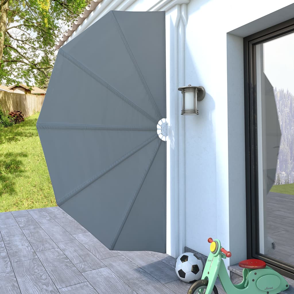 Copertină laterală pliabilă de terasă, gri, 160 cm GartenMobel Dekor