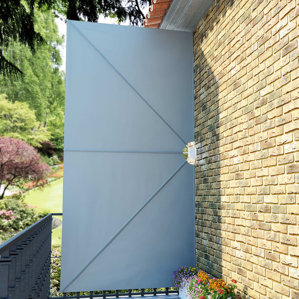 Copertină laterală pliabilă de terasă, gri, 400x200 cm GartenMobel Dekor