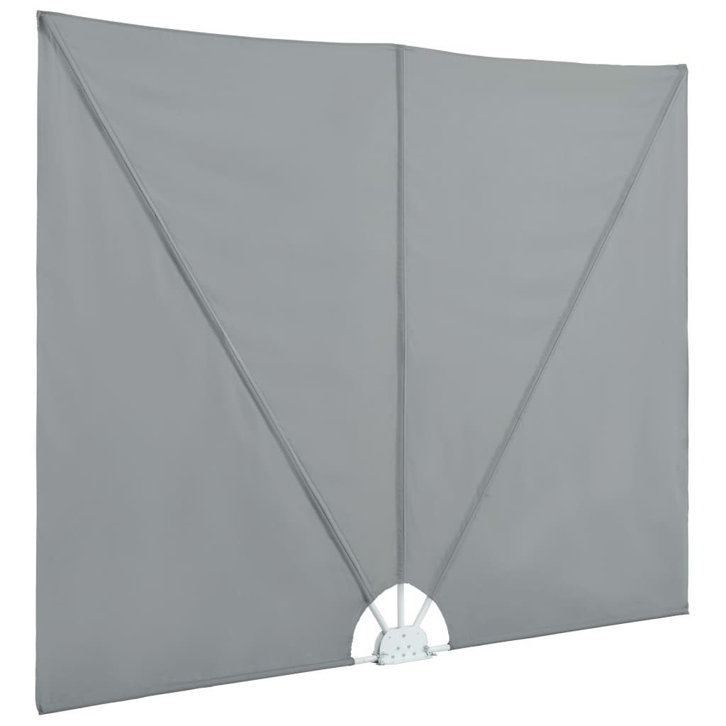 Copertină laterală pliabilă de terasă, gri, 400x200 cm GartenMobel Dekor