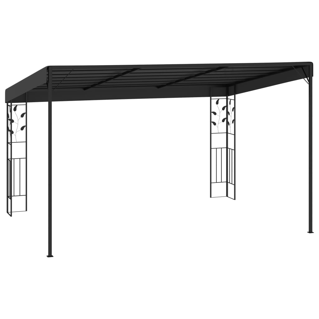 Pavilion de perete, antracit, 4 x 3 x 2,5 m GartenMobel Dekor