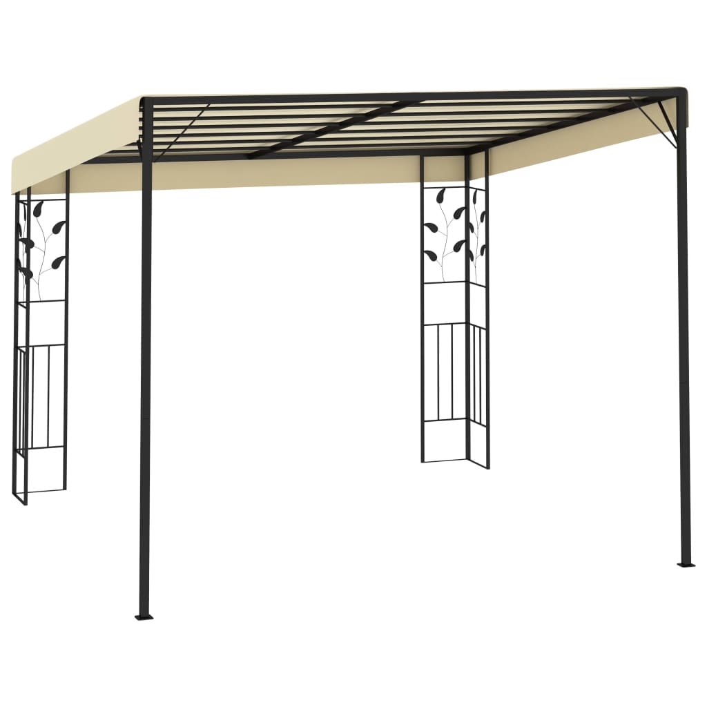 Pavilion de perete, crem, 3 x 3 x 2,5 m GartenMobel Dekor