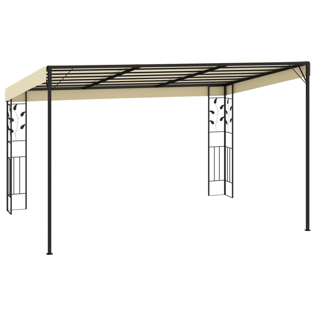 Pavilion de perete, crem, 4 x 3 x 2,5 m GartenMobel Dekor