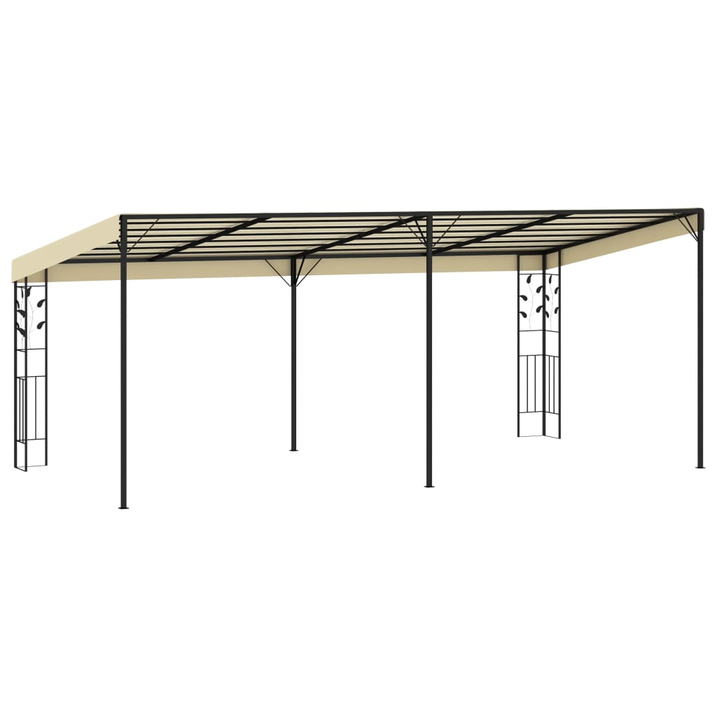 Pavilion de perete, crem, 6 x 3 x 2,5 m GartenMobel Dekor