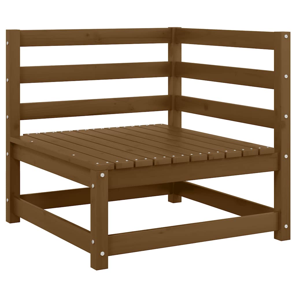 Canapele de colț de grădină, 2 buc., maro miere, lemn masiv pin GartenMobel Dekor