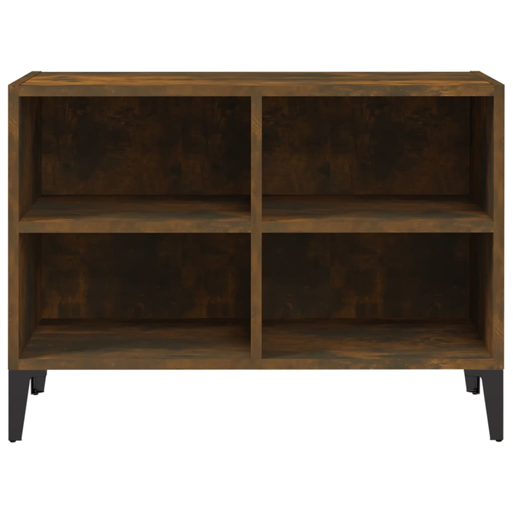 Comodă TV, picioare din metal, stejar afumat, 69,5x30x50 cm GartenMobel Dekor