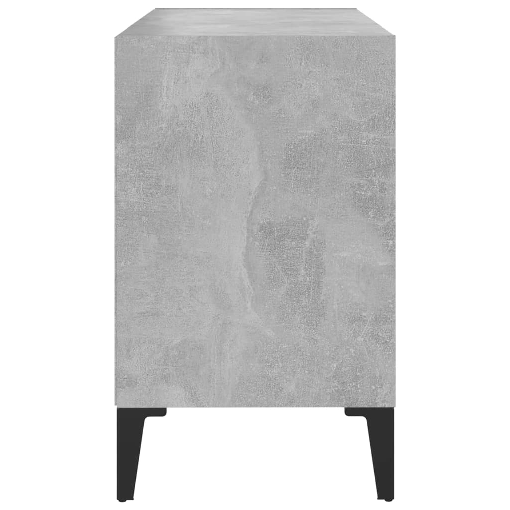 Comodă TV cu picioare metalice, gri beton, 69,5x30x50 cm GartenMobel Dekor