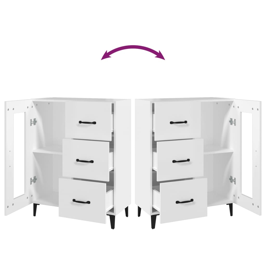 Dulap, alb, 69,5x34x90 cm, lemn compozit GartenMobel Dekor