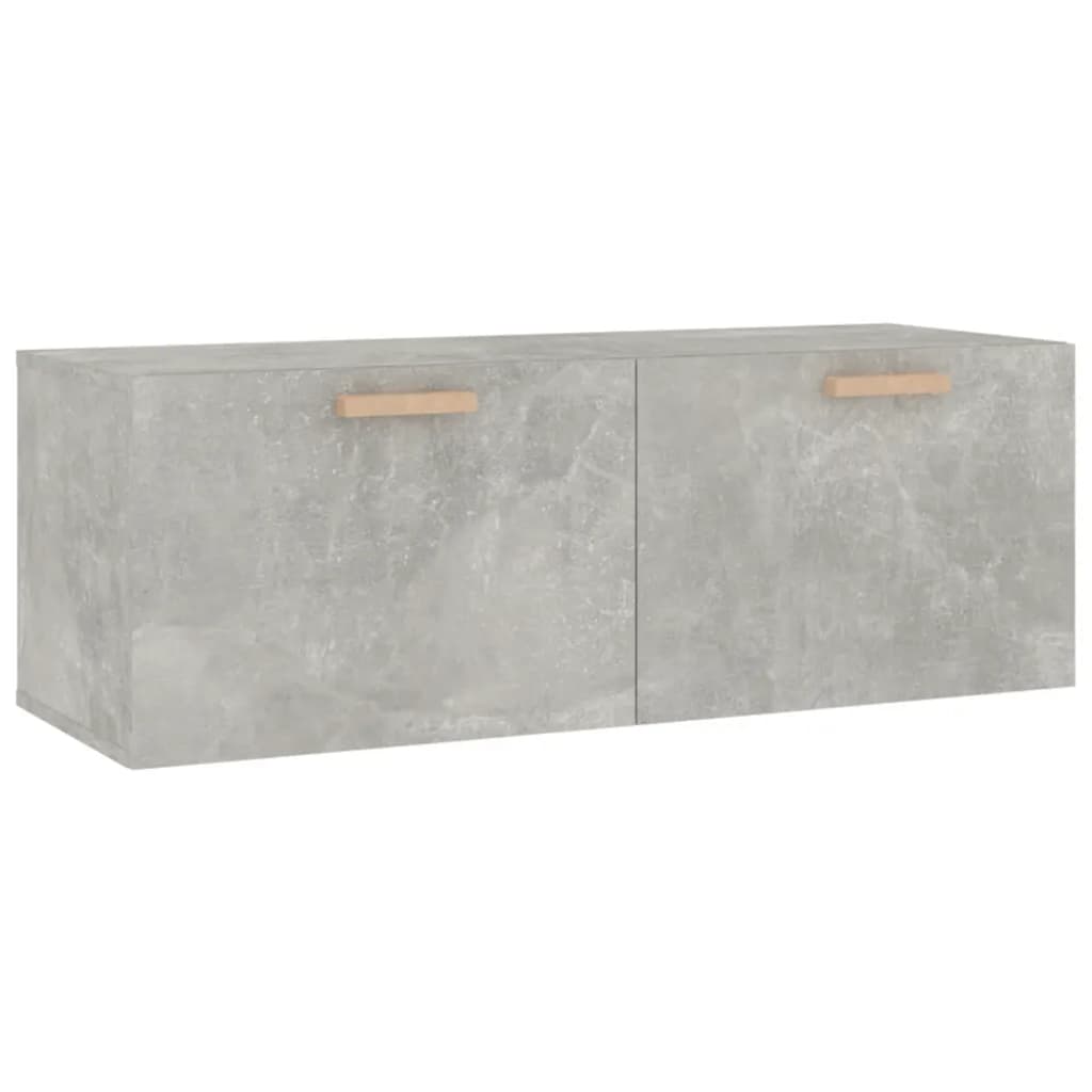 Dulap de perete, gri beton, 100x36,5x35 cm, lemn prelucrat GartenMobel Dekor