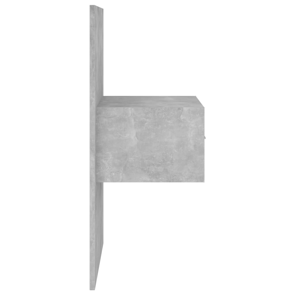 Noptiere de perete, 2 buc., gri beton GartenMobel Dekor