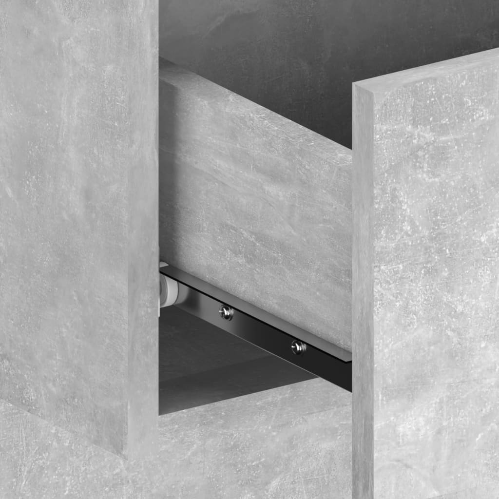 Noptiere de perete, 2 buc., gri beton GartenMobel Dekor