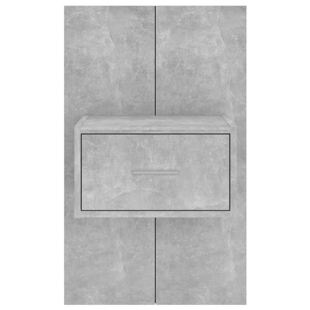 Noptiere de perete, 2 buc., gri beton GartenMobel Dekor