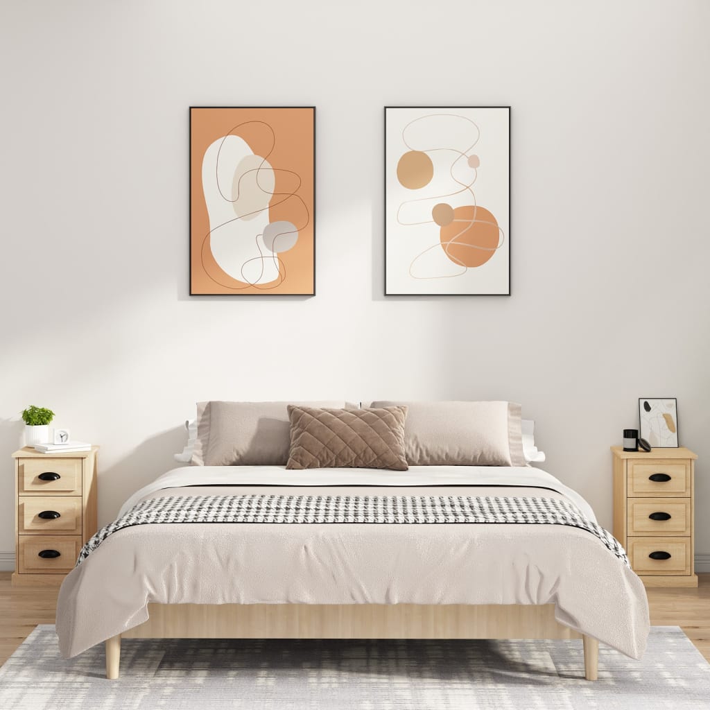 Noptieră, stejar sonoma, 39x39x67 cm, lemn prelucrat GartenMobel Dekor