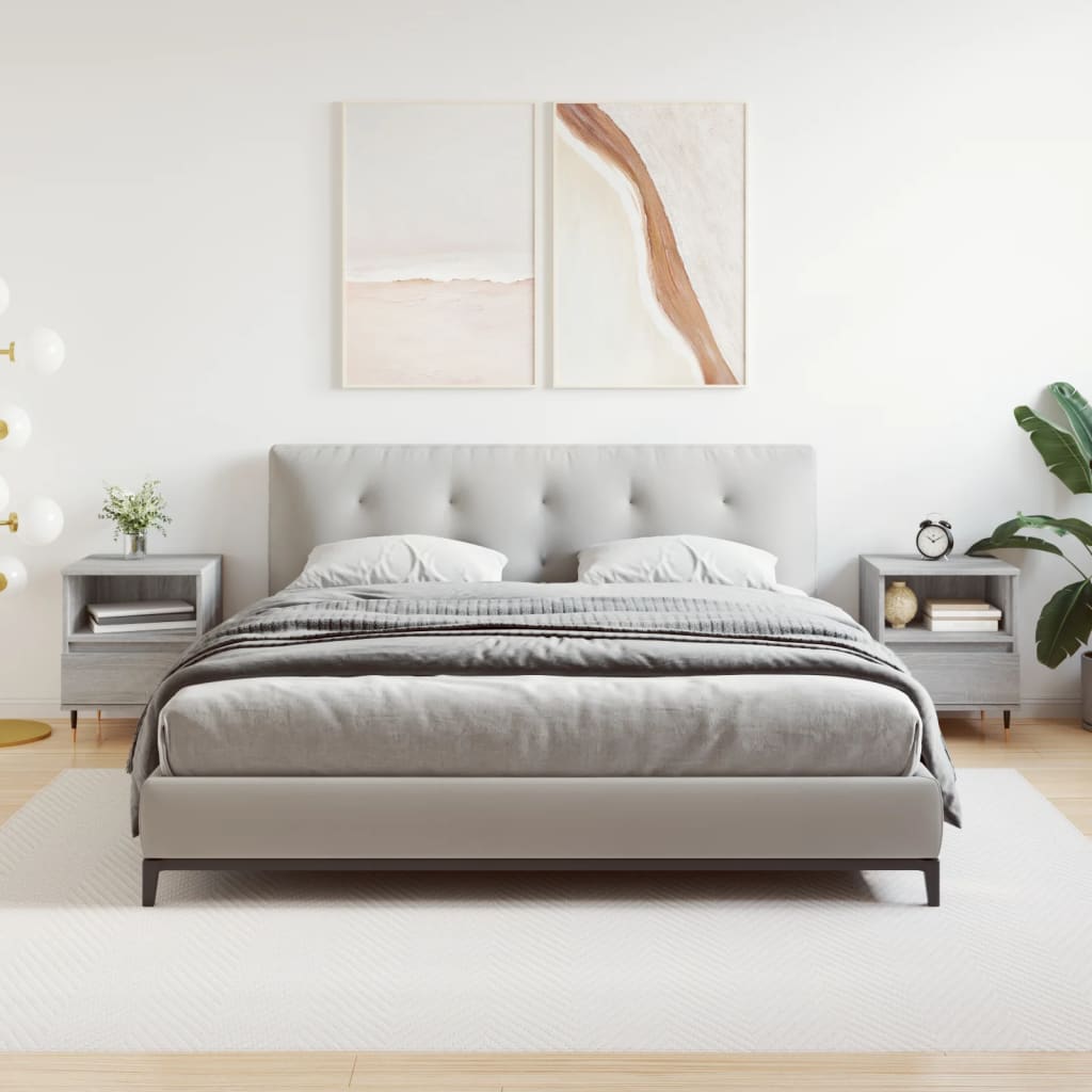 Noptiere, 2 buc., gri sonoma, 40x35x50 cm, lemn compozit GartenMobel Dekor