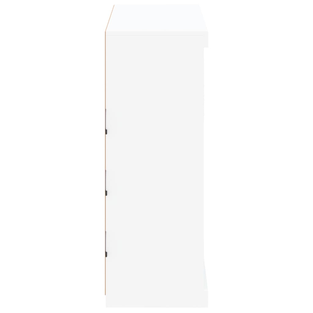 Servantă cu lumini LED, alb, 81x37x100 cm GartenMobel Dekor