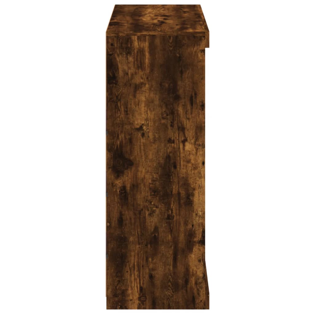 Servantă cu lumini LED, stejar fumuriu, 81x37x100 cm GartenMobel Dekor