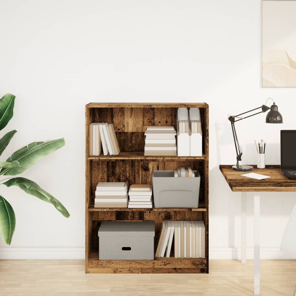 Bibliotecă, lemn vechi, 80x24x109 cm, lemn prelucrat GartenMobel Dekor