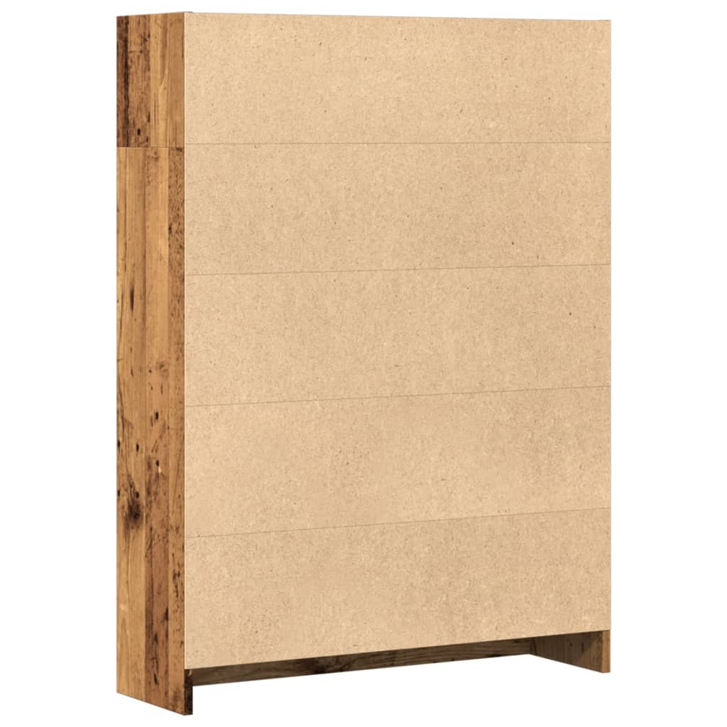Bibliotecă, lemn vechi, 80x24x109 cm, lemn prelucrat GartenMobel Dekor