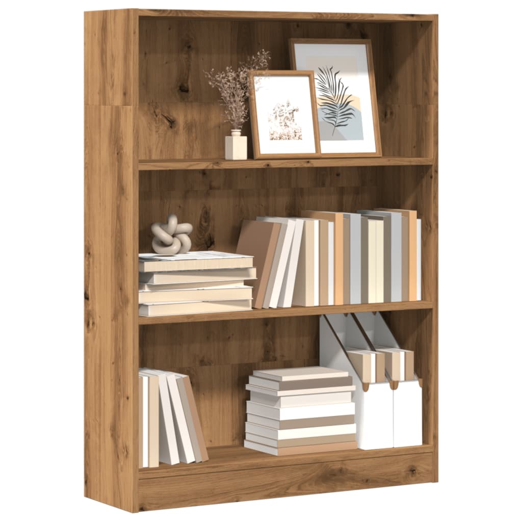 Bibliotecă, stejar artizanal, 80x24x109 cm, lemn prelucrat GartenMobel Dekor